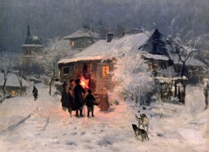 Vánoční koleda na Ukrajině od Mykola Kornylijowytsch Pymonenko