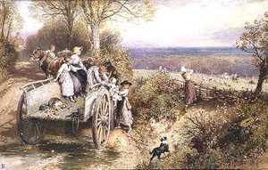 Pohled na honiče od Myles Birket Foster