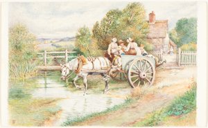 Děti v káře od Myles Birket Foster