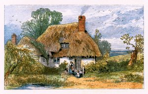 Ilustrace k filmu „Opuštěná vesnice“ od Myles Birket Foster