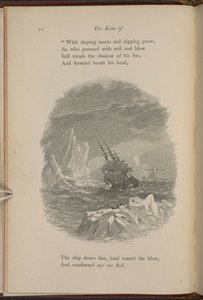 Ilustrace na straně 10 z „Rima starověkého námořníka“ od Samuela Taylora Coleridge od Myles Birket Foster