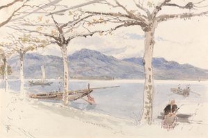 Major Lake, Itálie od Myles Birket Foster