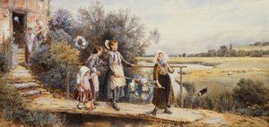 Prvomájové girlandy, od Myles Birket Foster