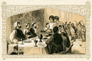 Středověký vánoční svátek od Myles Birket Foster