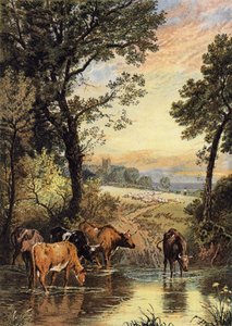 letní večer od Myles Birket Foster