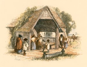 Vesnický kostel od Myles Birket Foster