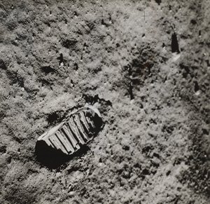 Stopa Buzze Aldrina na povrchu Měsíce, 1969. od NASA Images