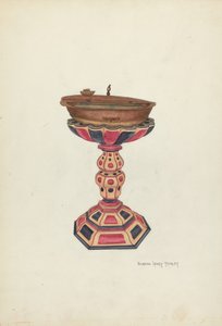 Křtitelnice a stojan od N.H. Yeckley