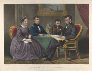 Lincoln doma, 1867 od Nathaniel Currier