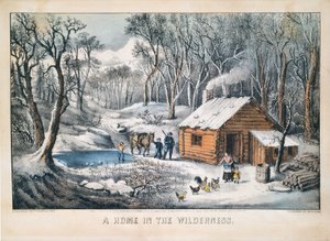 Domov v divočině od Currier and Ives