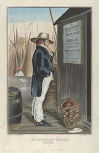 Homeward Bound (New York), kolem roku 1860 (ručně kolorovaná litografie) od Currier and Ives