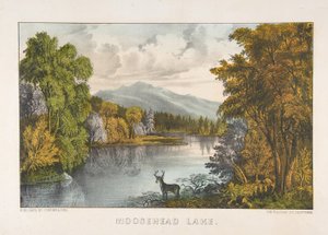 Jezero Moosehead, Maine od Currier and Ives