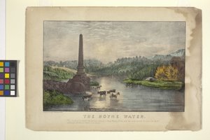 The Boyne Water (ručně kolorovaná litografie)