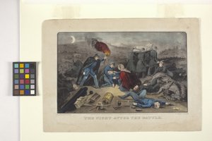 The Night After The Battle (ručně kolorovaná litografie)