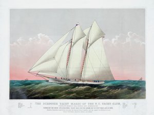 The Schooner Magic of the New York Yacht Club od Currier & Ives od Currier and Ives