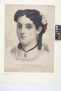 The Southern Beauty (ručně kolorovaná litografie)