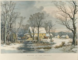 Zima na venkově, The Old Grist Mill od Currier and Ives