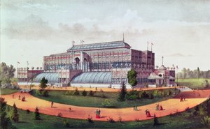 Zahradnická hala, Velká výstava stého výročí Spojených států 1876 od N. and Ives, J.M. Currier
