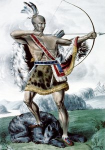 Indiánský lovec, 1845 od N. and Ives, J.M. Currier