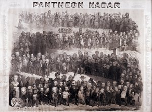 Pantheon Nadar představující velké historické postavy 19. století (intelektuální a politické osobnosti) od Nadar