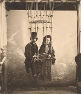 [Nadar se svou ženou Ernestine v balónu], ca. 1865, tištěná 90. léta 19. století. od Nadar