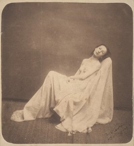 [Model v sedě, částečně zahalený], 1856-59. od Nadar