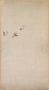 Štěňata, vrabci a chryzantémy, 1754-1799.