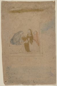 Dáma s obsluhou, ca. 1775-80.