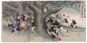 Pochod do Pekingu: Scéna z boxerského povstání od Nakazawa Toshiaki