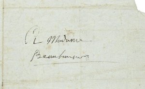 Dopis Josephine de Beauharnais