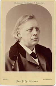 Henry Ward Beecher (1818-87), americký duchovní, sociální reformátor (foto alba) od Napoleon Sarony