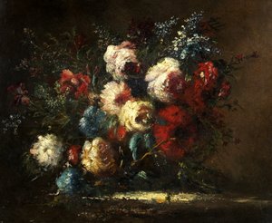 Kus květiny od Narcisse Virgile Diaz de la Peña