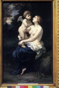 "Venuše drží Amor na klíně" (Venuše s Amorem na klíně). Obraz Narcissus Virgilio Diaz de la Pena (1807-1876) Puškinovo muzeum výtvarných umění z 19. století, Moskva od Narcisse Virgile Diaz de la Peña