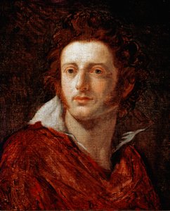 Portrét italského básníka a dramatika Ugo Foscolo (1778-1827) Obraz Natale Schiavoni (1777-1858) Florencie 19. století, Galerie moderního umění