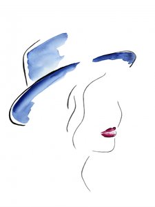 Elegantní dámský modrý klobouk od Natalie Bruns