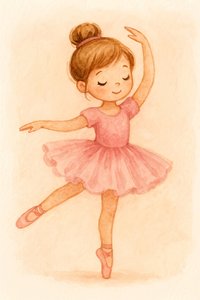 Snově růžová balerína od Natalie Bruns