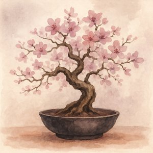 Bonsai z růžové třešně