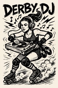 DJ na roller derby od Natalie Bruns