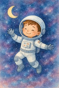 Usmívající se chlapec v astronautském obleku od Natalie Bruns