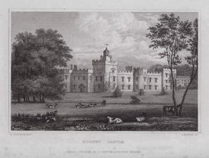 Hornby Castle (rytina) od Nathaniel (after) Whittock