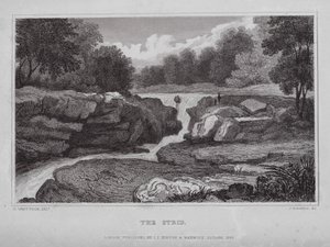The Strid (rytina) od Nathaniel (after) Whittock