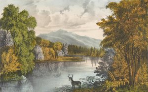 Moosehead Lake, Maine, 1857-72., 1857-72. Tvůrci: Nathaniel Currier, James Merritt Ives, Currier a Ives. od Currier and Ives