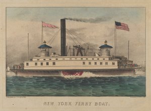 New York Ferry Boat, ca. 1860-65, ca. 1860-65. Tvůrci: Nathaniel Currier, James Merritt Ives, Currier a Ives. od Currier and Ives