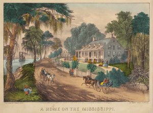 Dům u řeky Mississippi od Nathaniel Currier