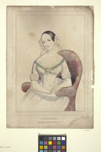 Augusta (ručně kolorovaná litografie) od Nathaniel Currier