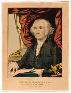George Washington, první prezident USA. od Nathaniel Currier