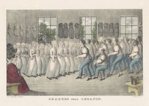Shakers poblíž Libanonu od Nathaniel Currier