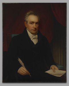 Ctihodný Roger Minnot Sherman (1773-1844), B. A. 1792, M. A. 1795, LL.D. 1829, (kopie po jeho dřívějším portrétu z roku 1840)