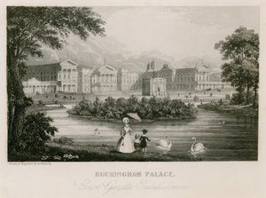 Buckinghamský palác od Nathaniel Whittock