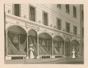 Předprodejna pro pány Everington, sklad šátků v Indii, 10 Ludgate Street, Londýn